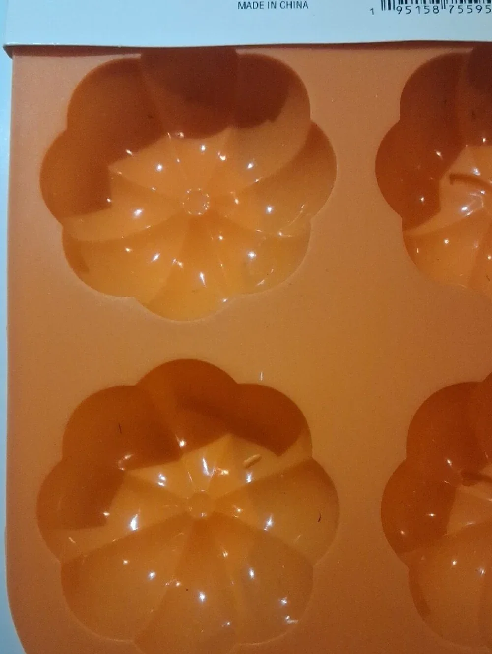 Celebrate It Orange Silicone Pumpkin Baking Mold - 6-Cavity